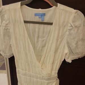 Draper James Cream Wrap Dress